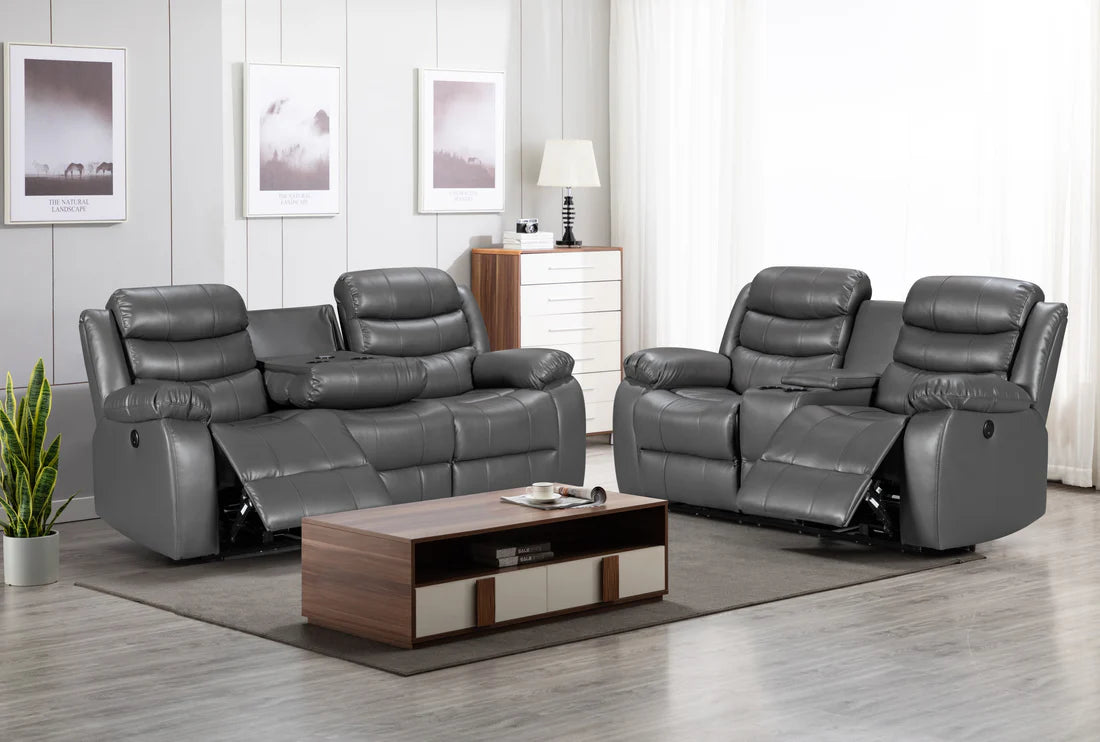 Turin - 2 Seater - Leather Electric Recliner