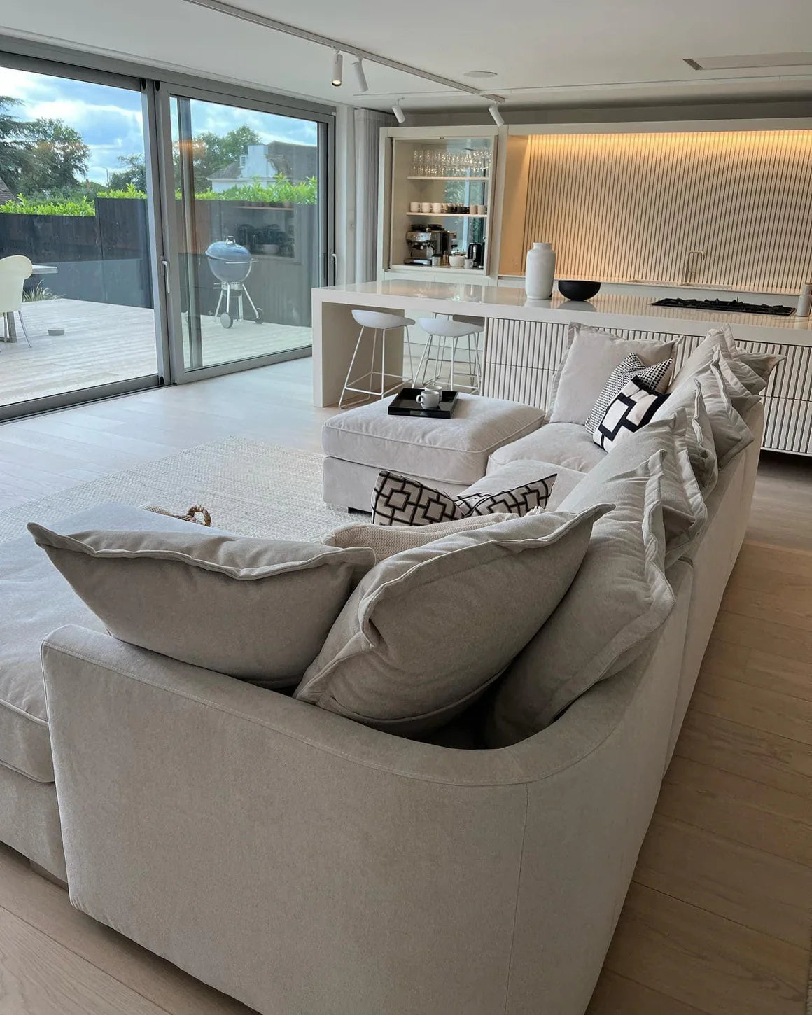 Portland U Corner Sofa w Footstools