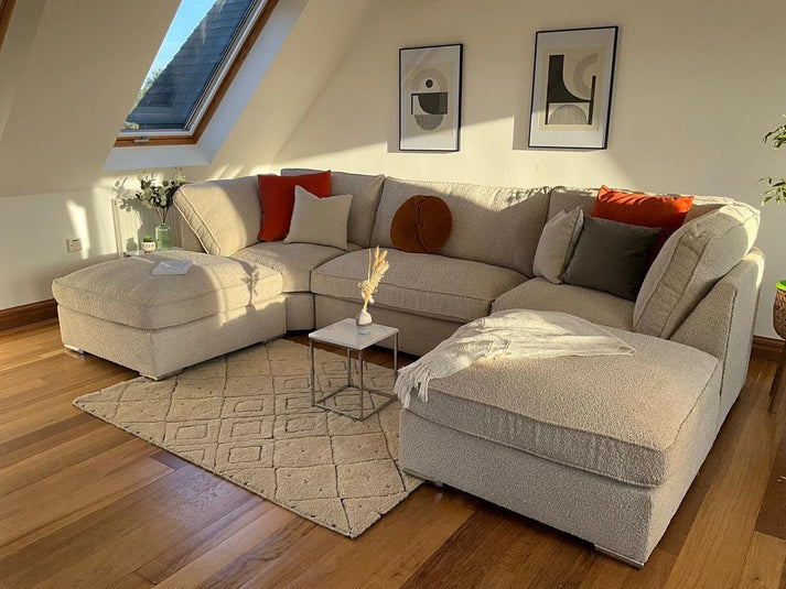 Leighton Boucle U Shape Sofa