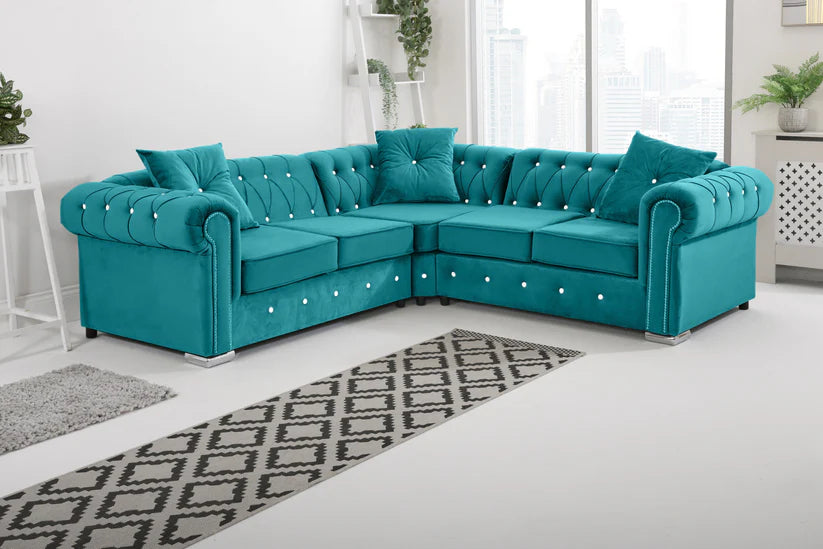 Fiorentino Chesterfield With Dimond - Corner - Extra Cushions