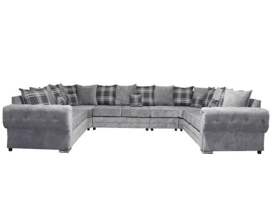 Venezia U Shape 9 Seater - Chenille