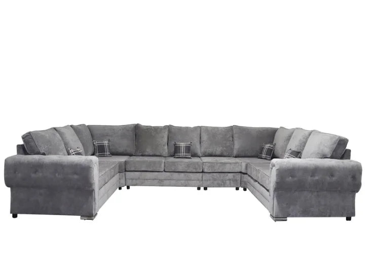 Venezia U Shape 9 Seater - Chenille