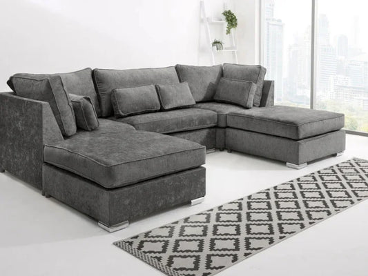 Lisbon Chenile U Shape Fullback + Extra Cushions
