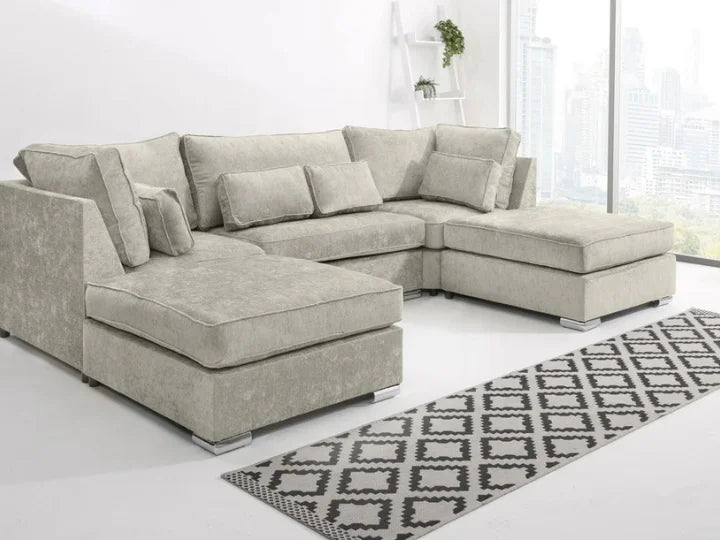 Lisbon Chenile U Shape Fullback + Extra Cushions