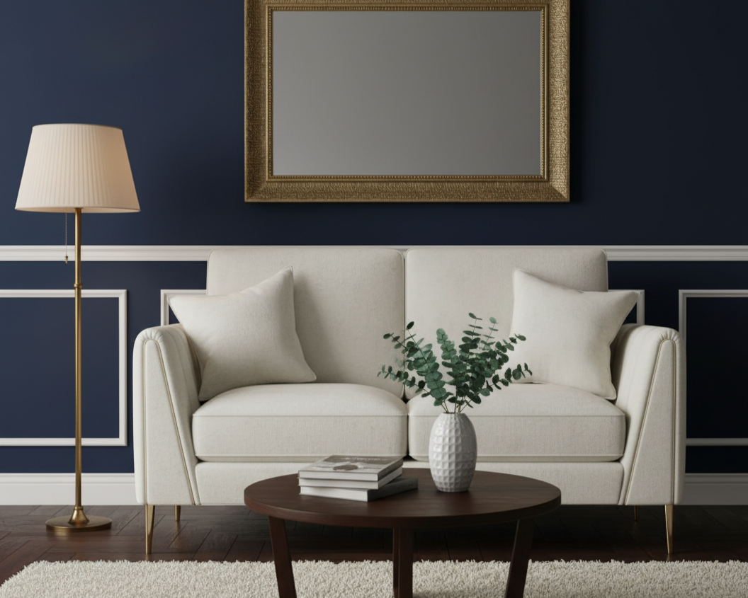 Selina Sofa With Gold Legs