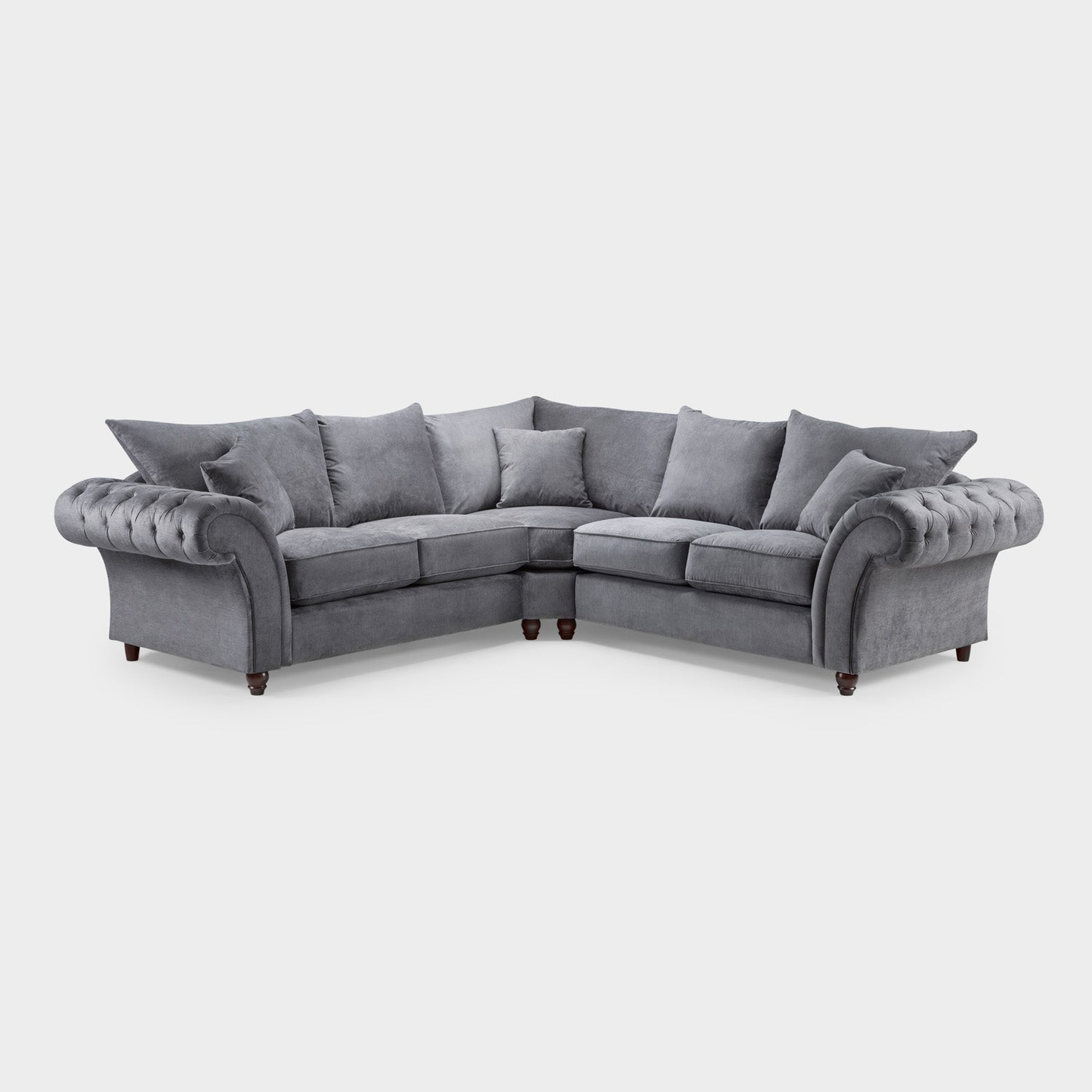 Windsor Fullback Grey Large Corner Sofa