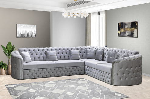 Konya Luxury Corner Sofa – Premium Deep-Button Design