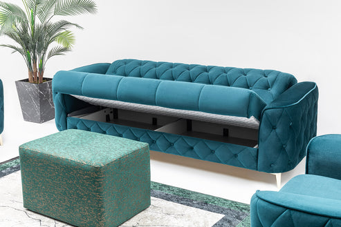 Bodrum Luxury Velvet Sofa Set – 3 Seater & 2 Seater