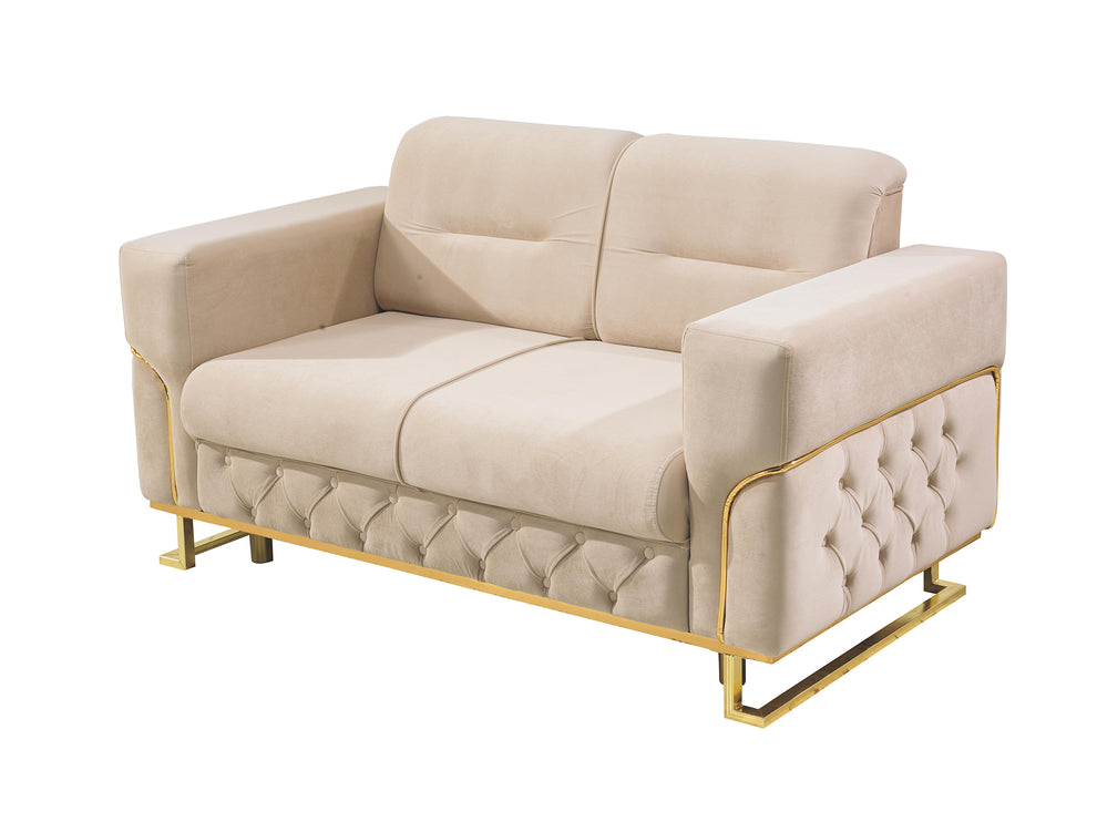 Parma 3+2 Seater Sofa Set – Luxury Cream Gold Sofa