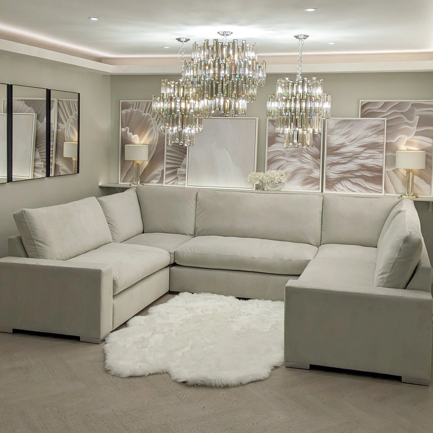 Olivia Cozy U Shape Corner Sofa