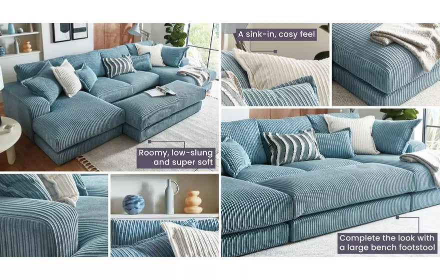 London Large Double Ended Chaise Sofa