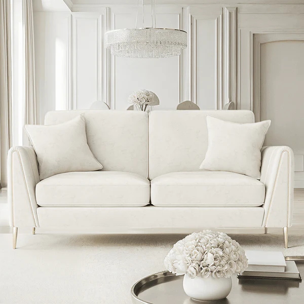 Selina Sofa With Gold Legs