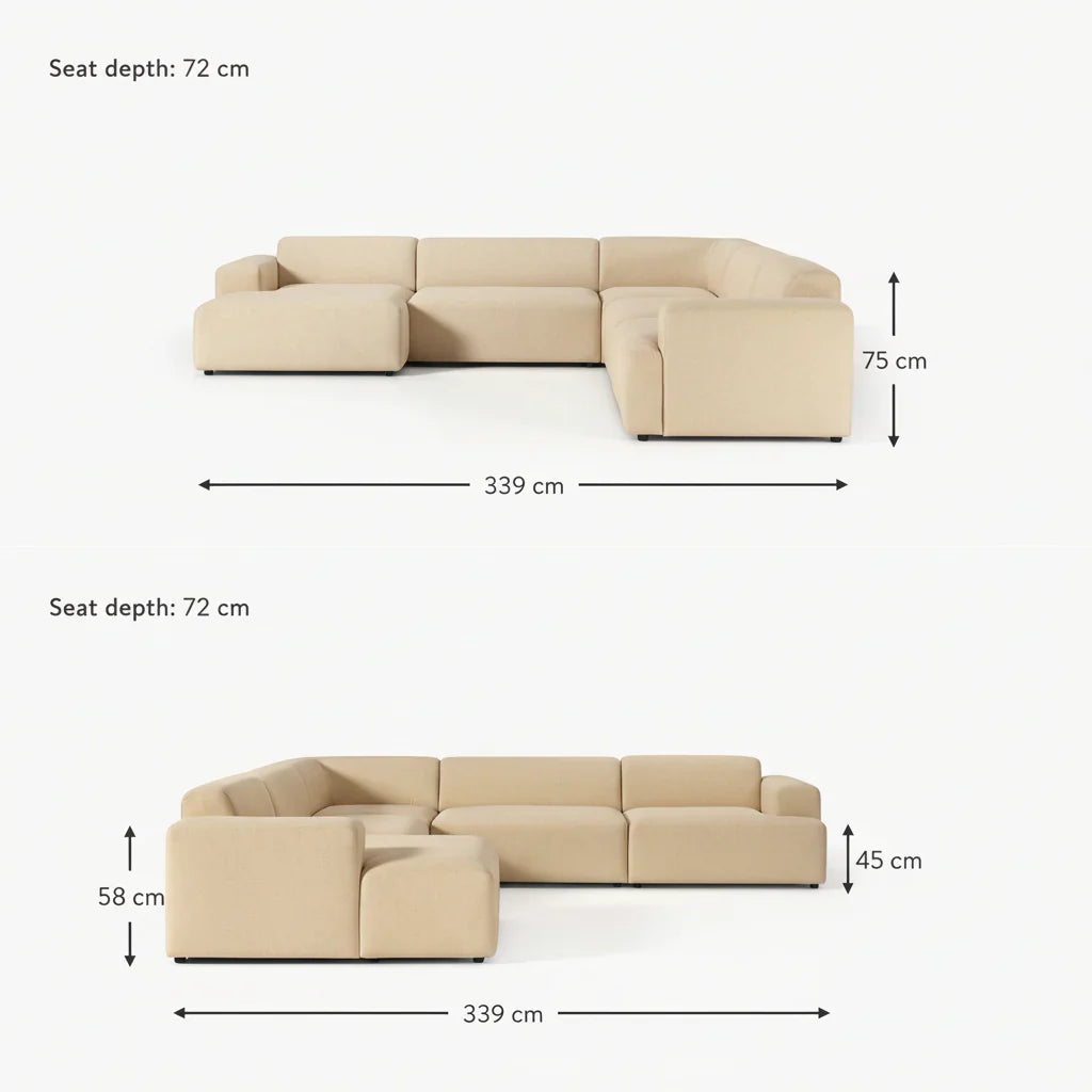 Hampstead Double Corner Chaise Sofa