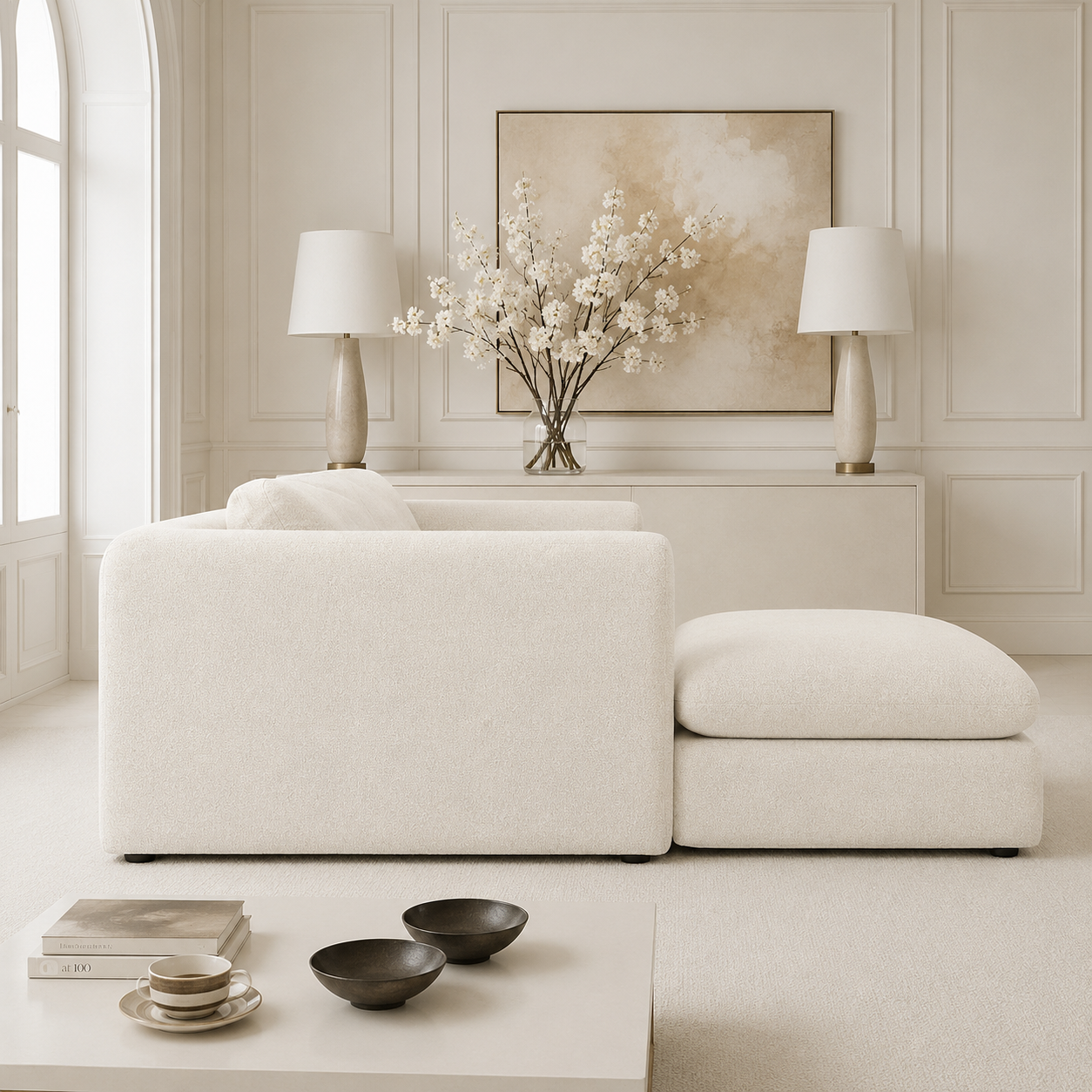 Mayfair 3 Piece Modular Sofa + Footstool