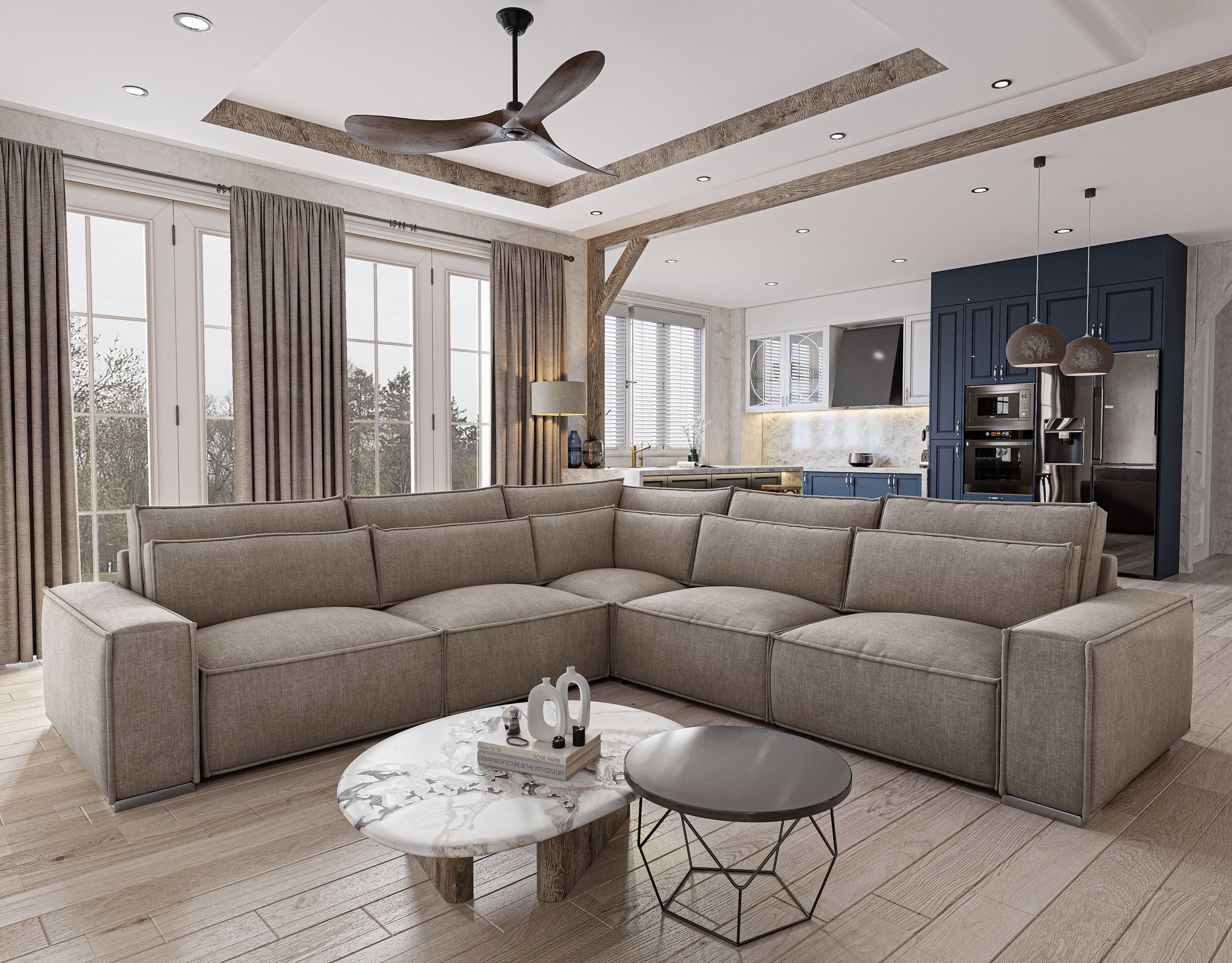 Austen Double Corner Sofa - Modular