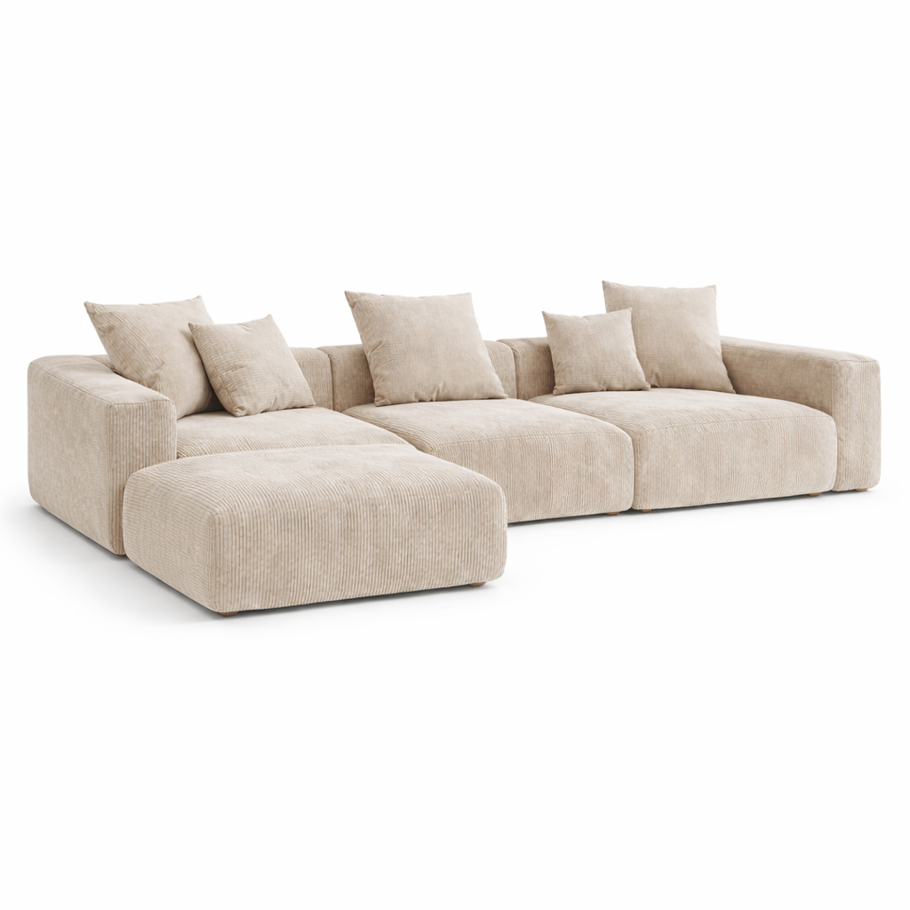 Kensington Modular 3 Seater Sofa + Footstool
