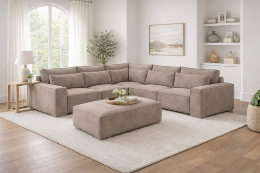 Austen Double Corner & Footstool Set - Modular