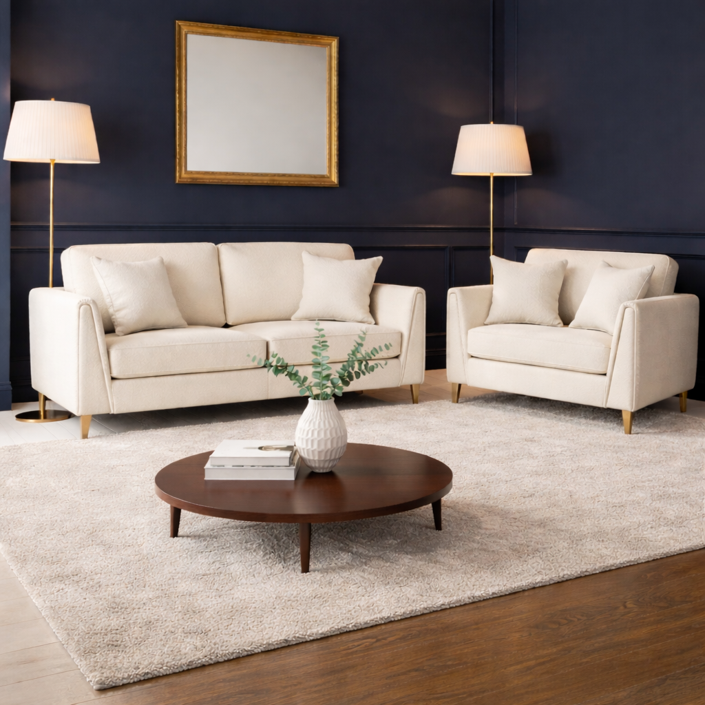 Selina Sofa With Gold Legs
