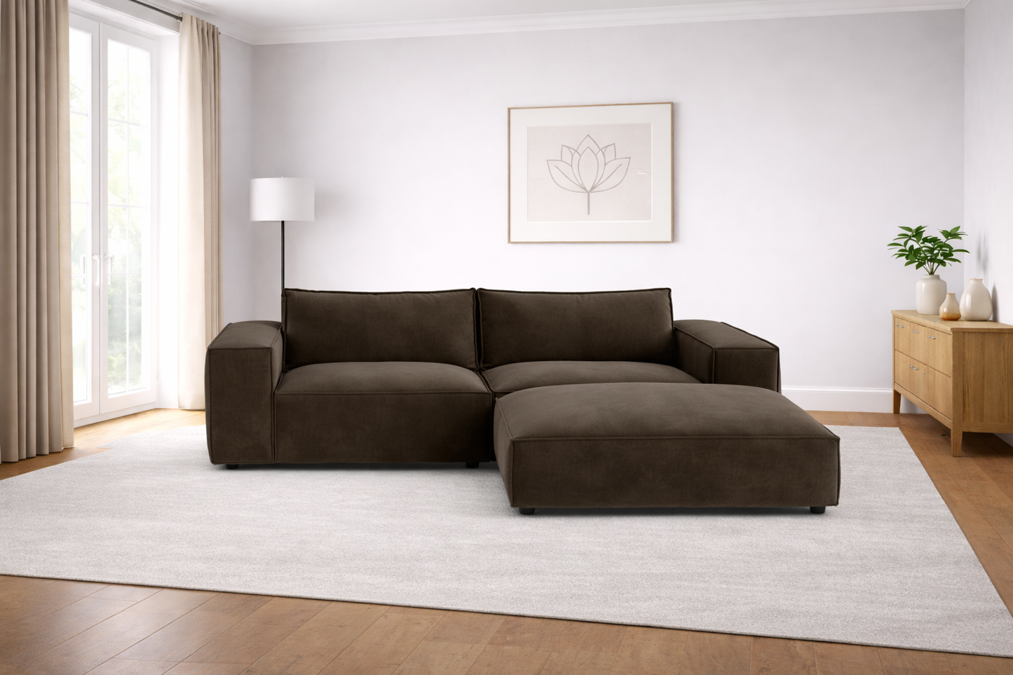 Stratford Luxe Medium Left/Right Corner Sofa Footstool End