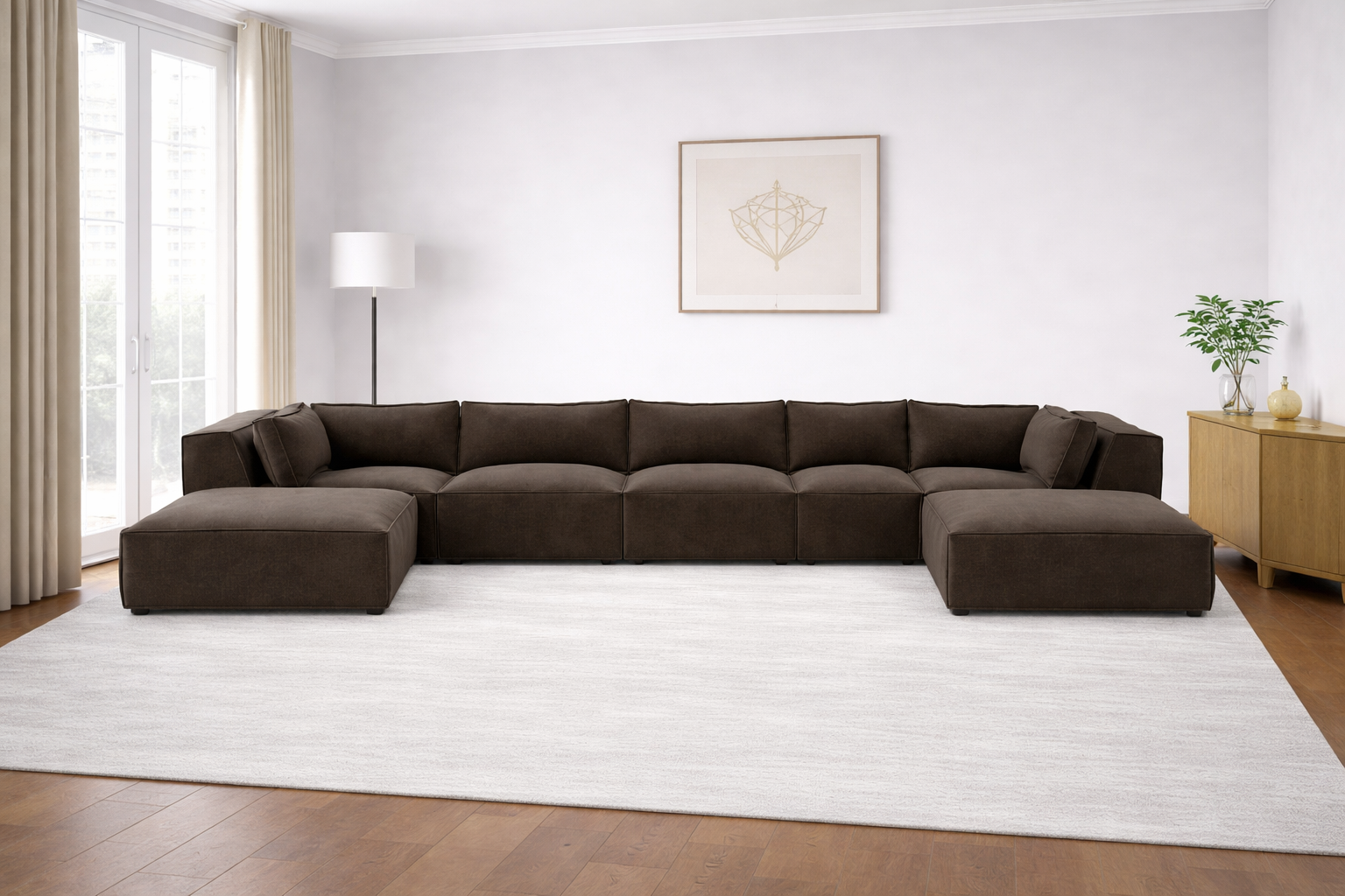 Stratford Luxe XL U Shape Sofa Footstool End