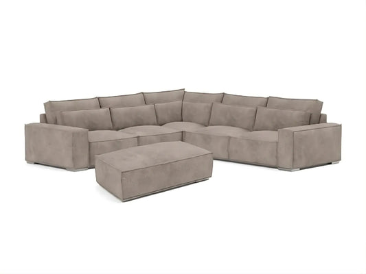 Austen Double Corner & Footstool Set