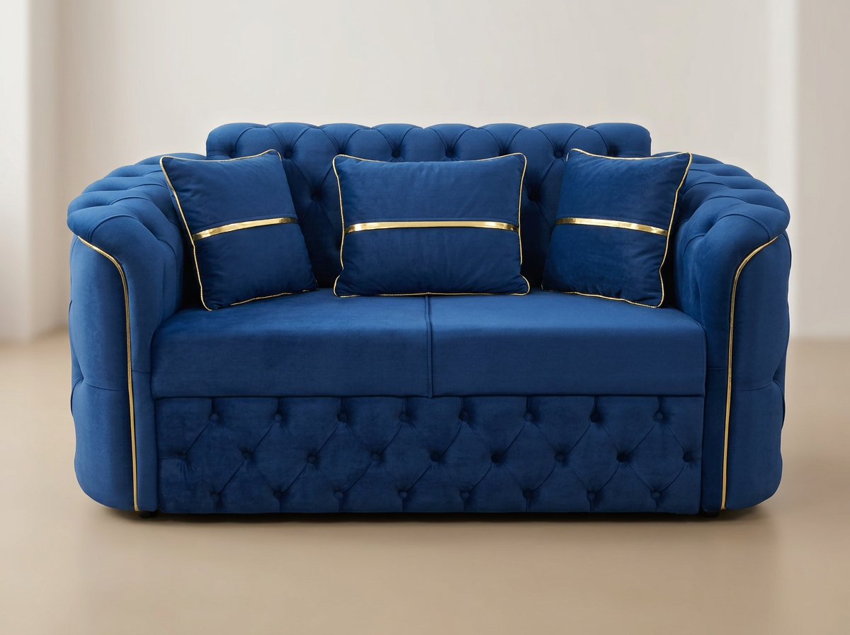 Harem - Chesterfield - 2 x 2 Seater Blue - Clearance