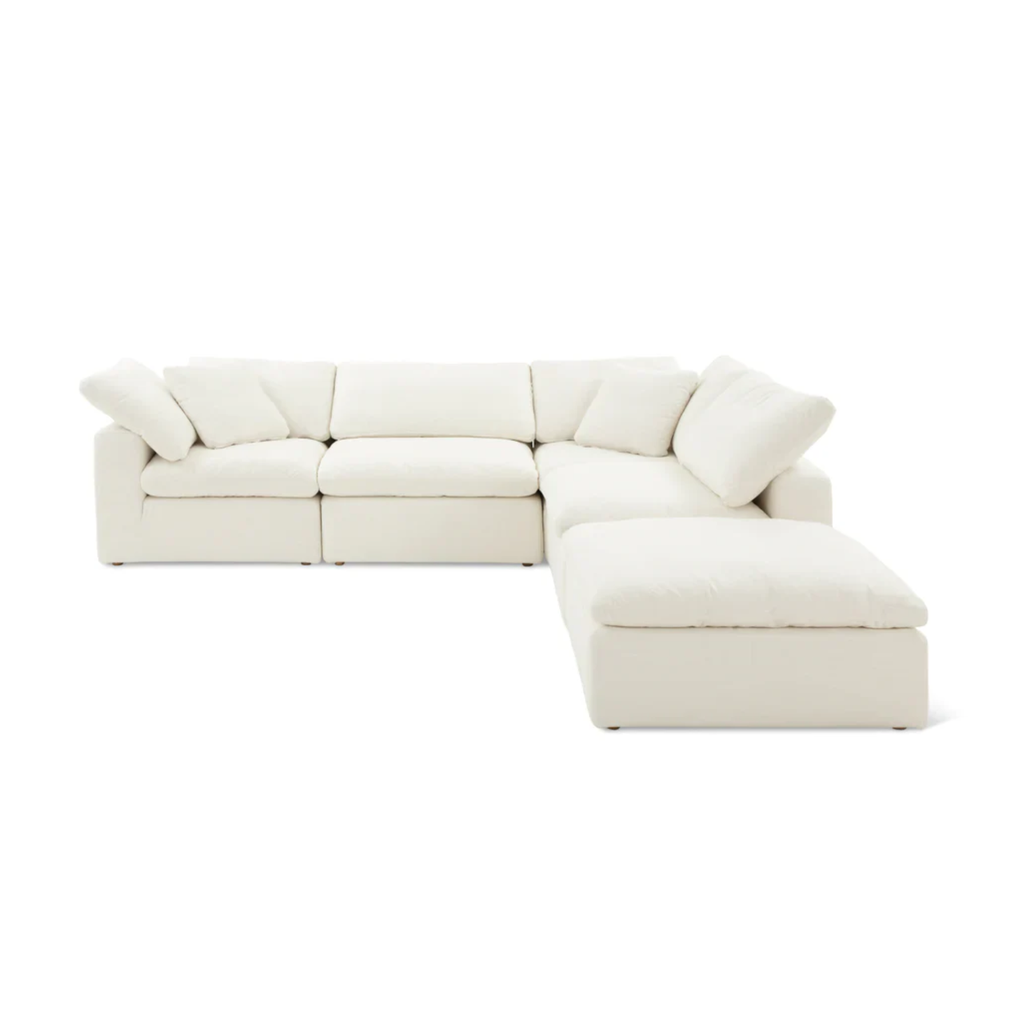 Cloud L Shape Open End Sofa + Foot Stool - Modular