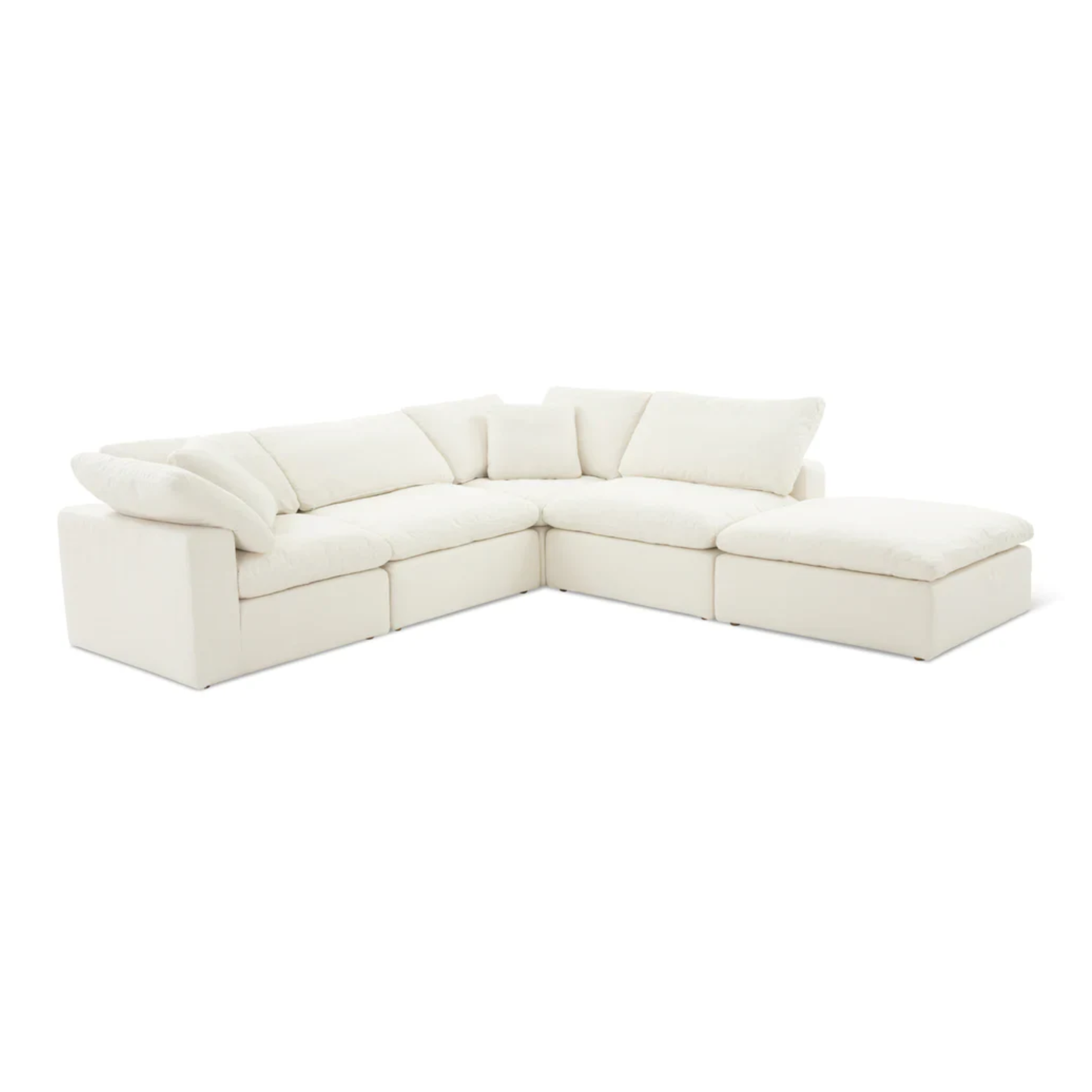Cloud L Shape Open End Sofa + Foot Stool - Modular