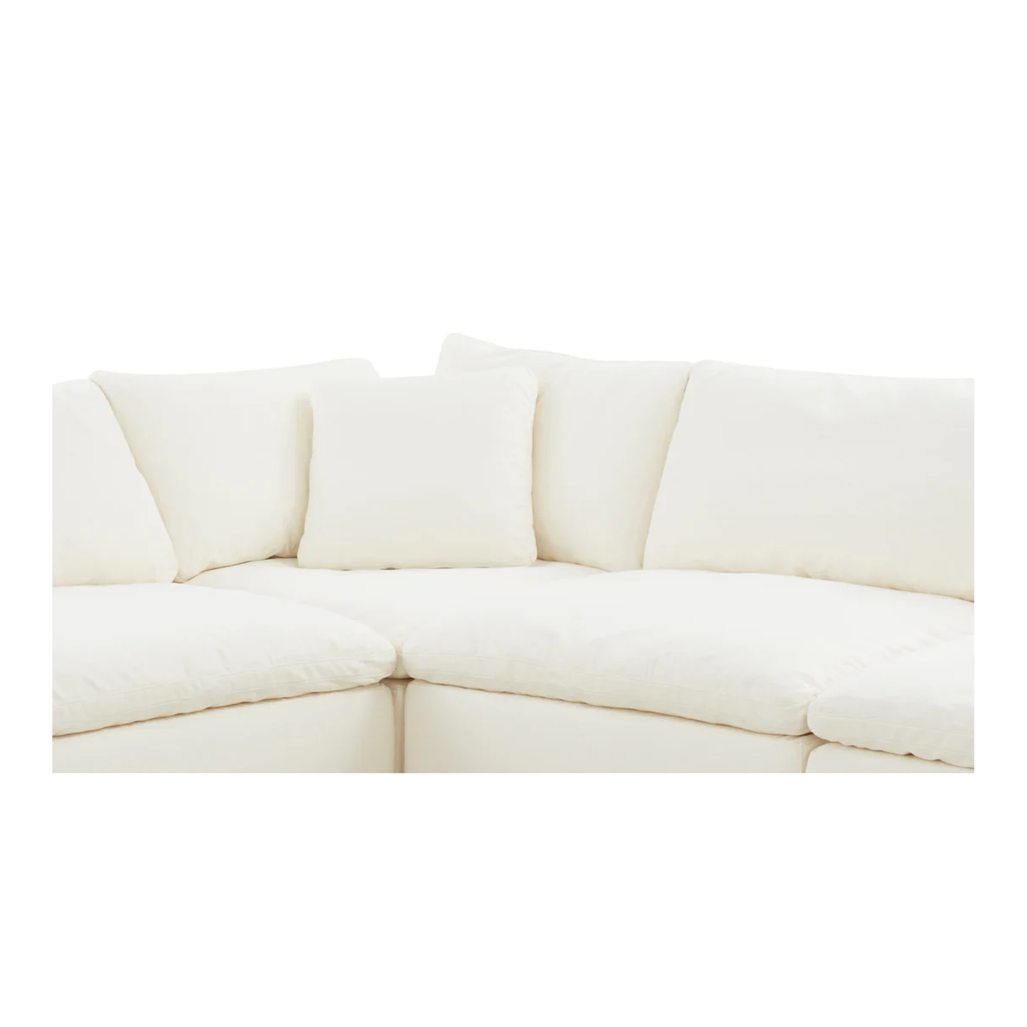 Cloud L Shape Open End Sofa + Foot Stool - Modular