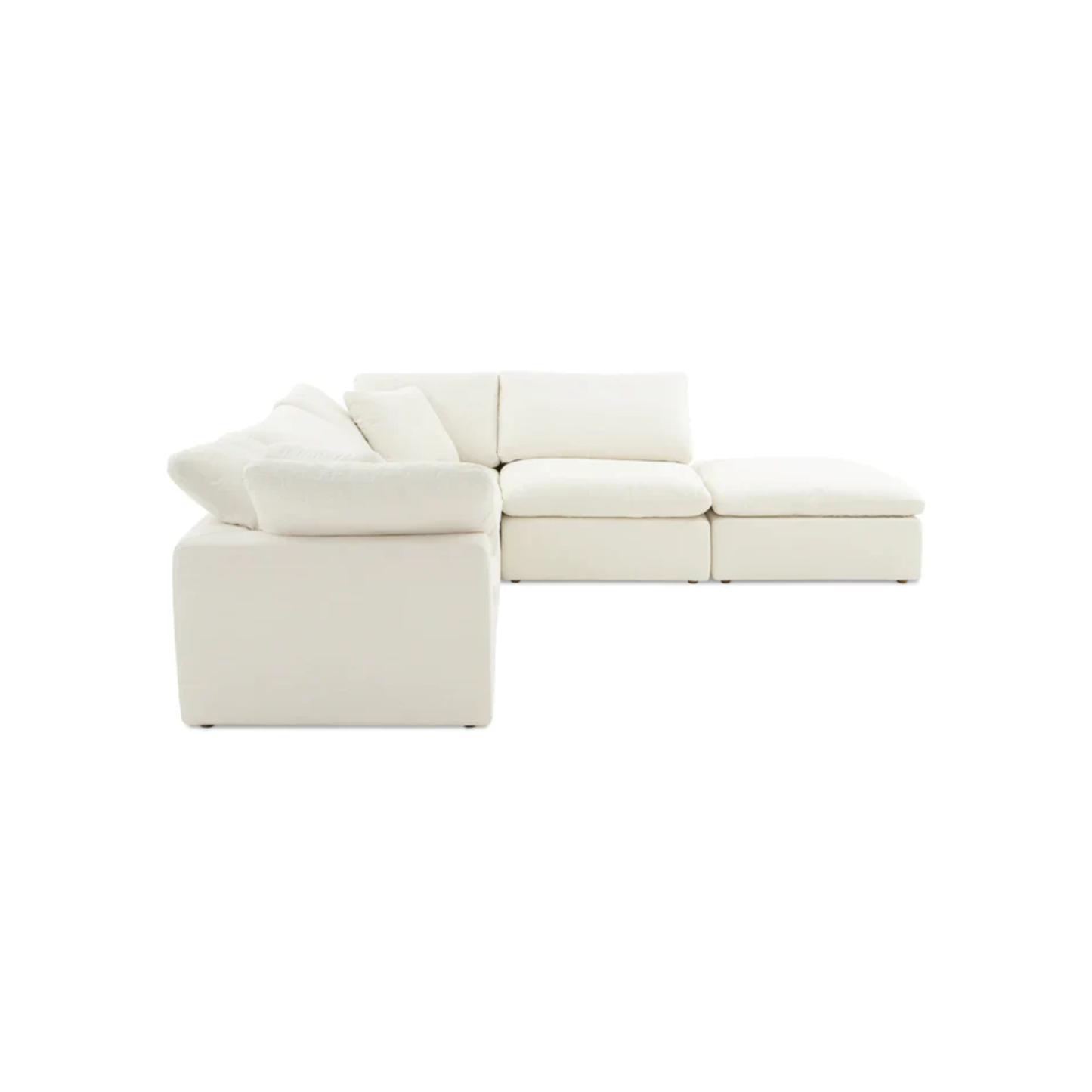 Cloud L Shape Open End Sofa + Foot Stool - Modular