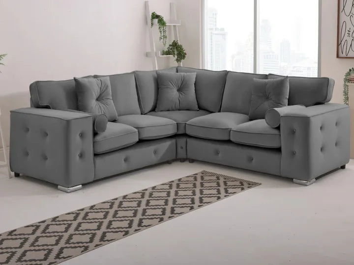 Brooklyn Corner Fullback - 2c2 + Bolster / Buttoned Cushions