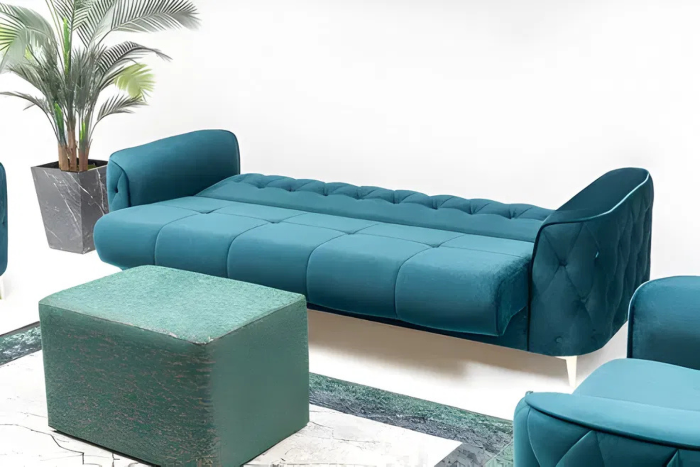 Bodrum Luxury Velvet Sofa Set – 3 Seater & 2 Seater