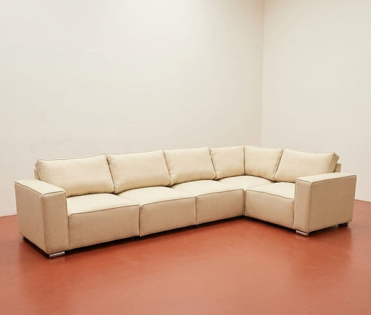 Austen L Shape - Corner Sofa - Modular - Chenille Cream - Clearance