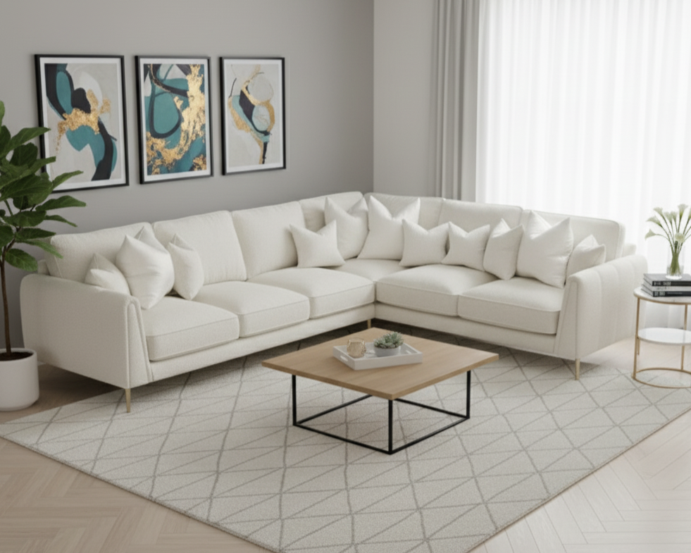 Selina Sofa With Gold Legs