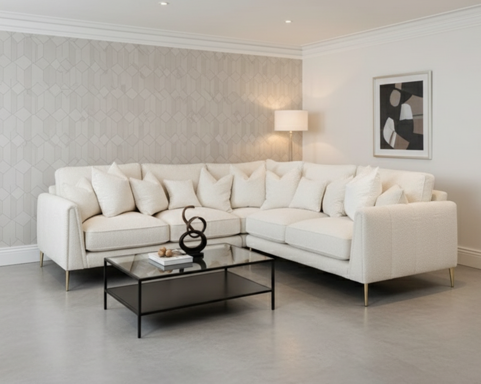 Selina Sofa With Gold Legs