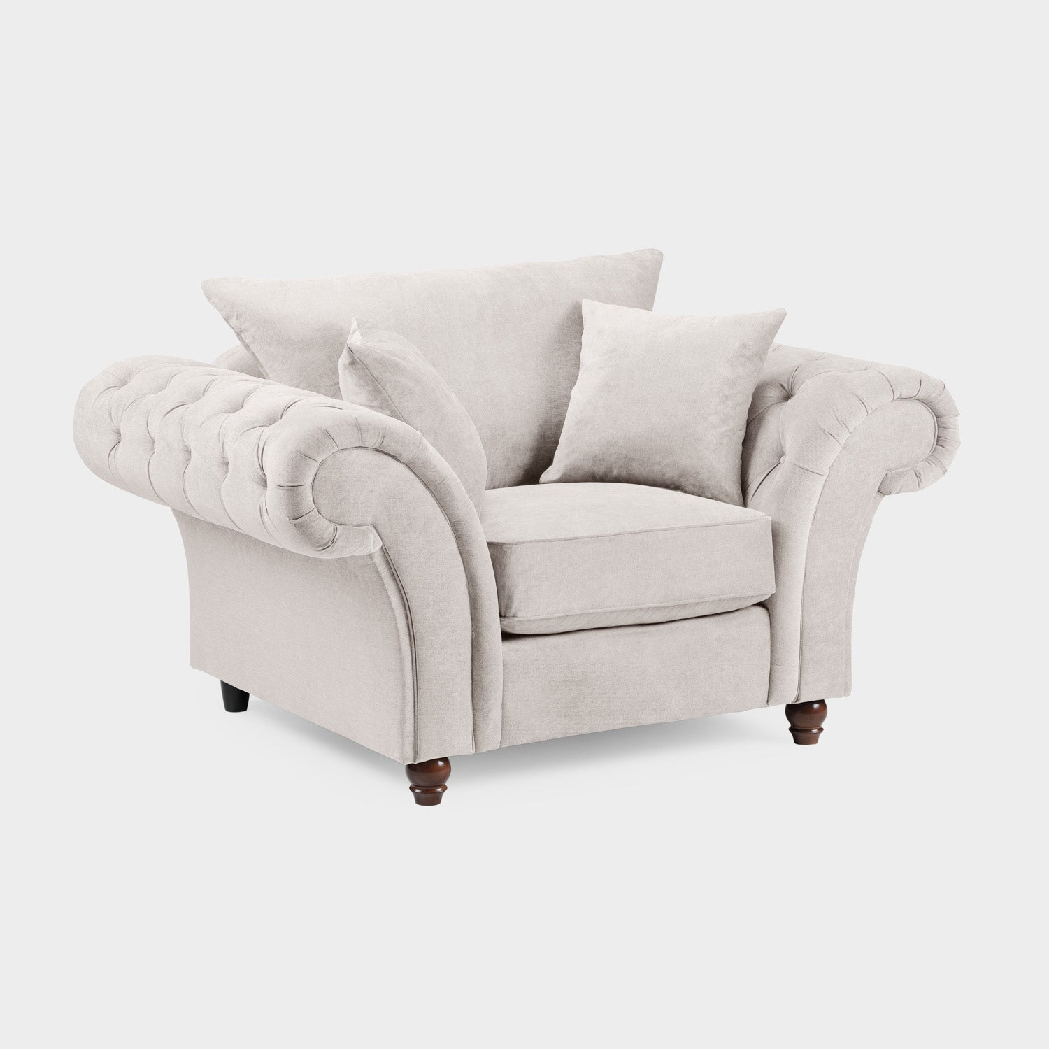 Sloanne Fullback Stone Armchair Sofa