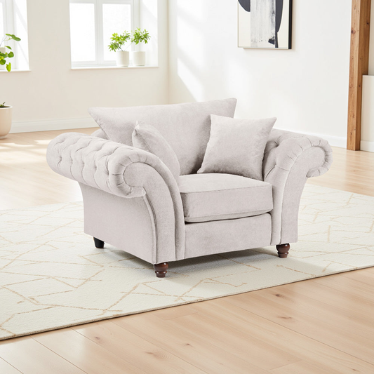 Sloanne Fullback Stone Armchair Sofa