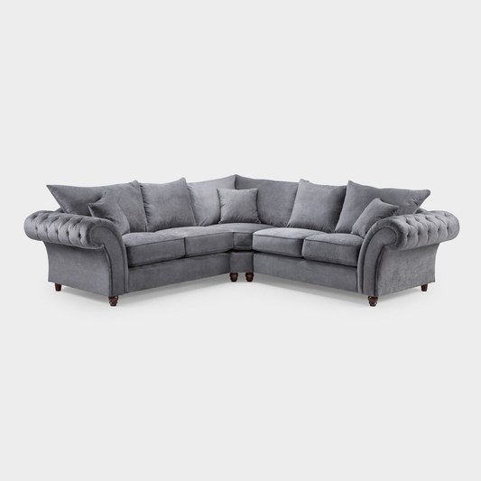 Windsor Fullback Grey Large Corner Sofa