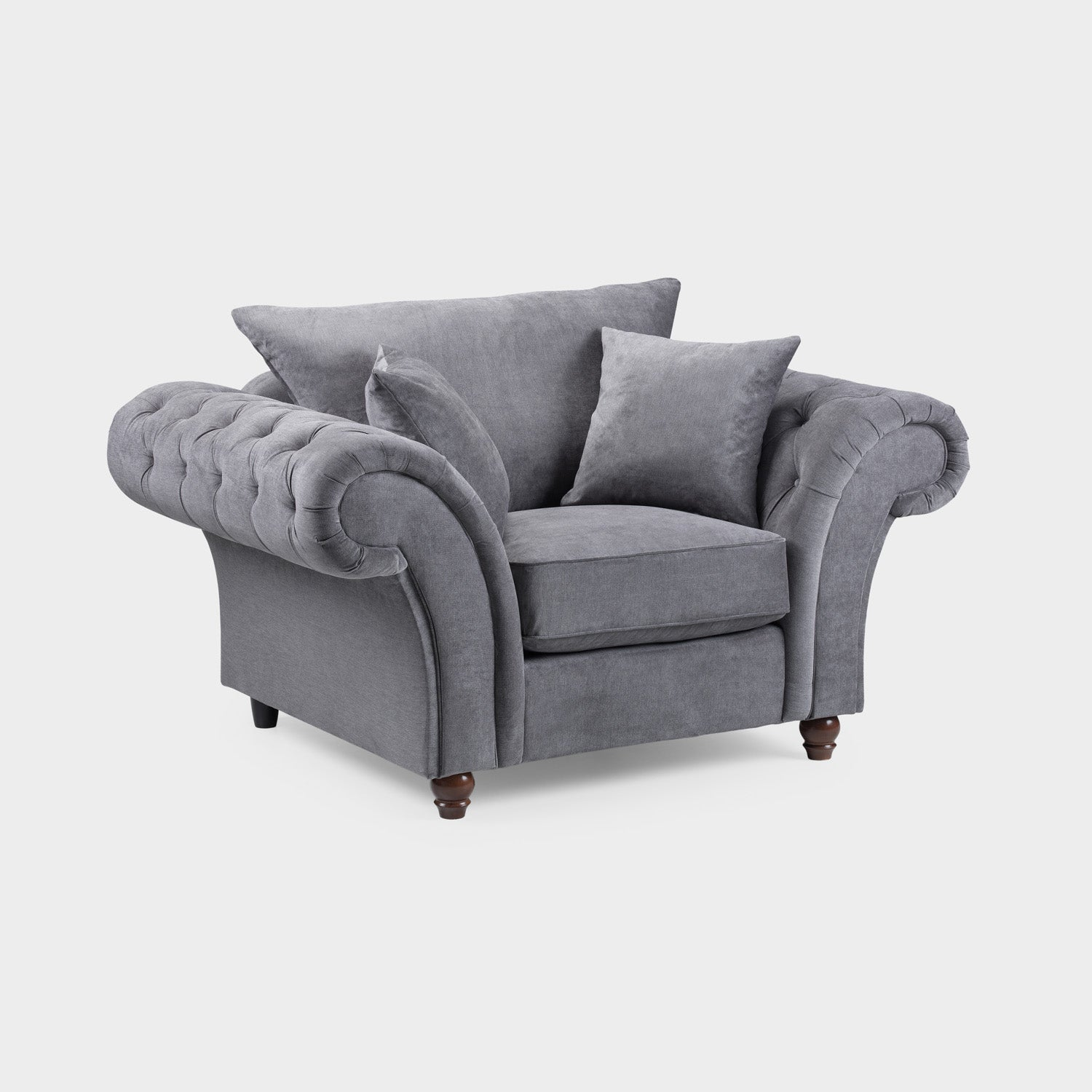 Sloanne  Fullback Sofa Grey Armchair