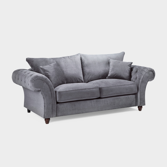 Windsor Fullback Sofa Grey 3 Seater