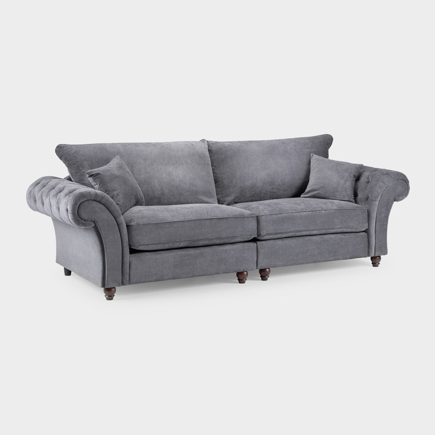 Sloanne Fullback Sofa Grey 4 Seater