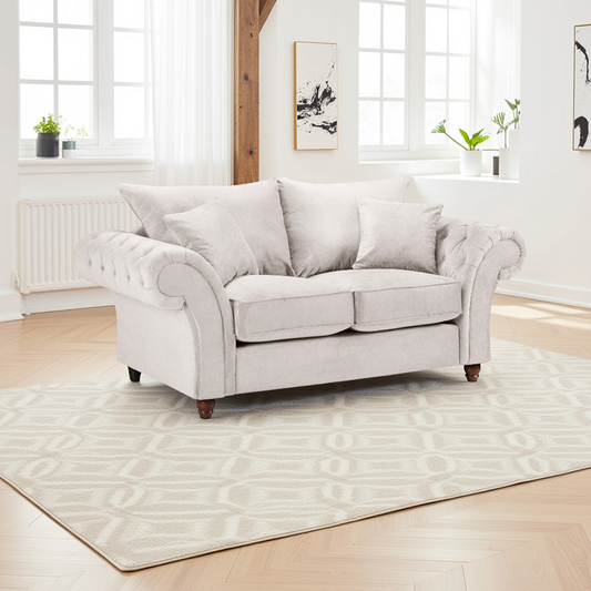 Sloanne Fullback Sofa Stone 2 Seater
