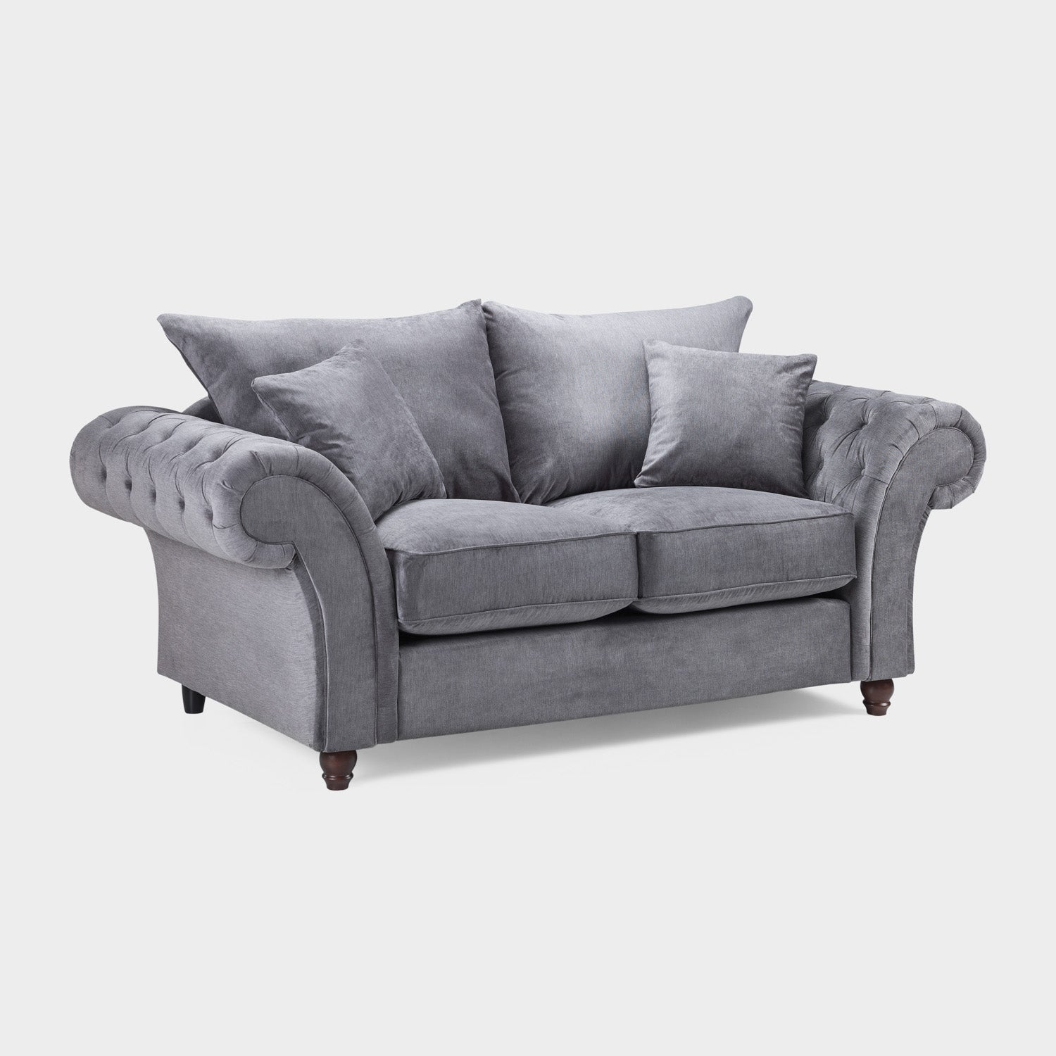 Sloanne  Fullback Sofa Grey 2 Seater