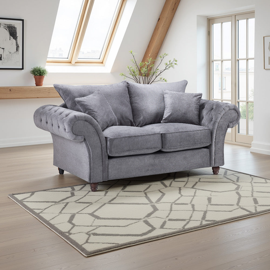 Sloanne  Fullback Sofa Grey 2 Seater