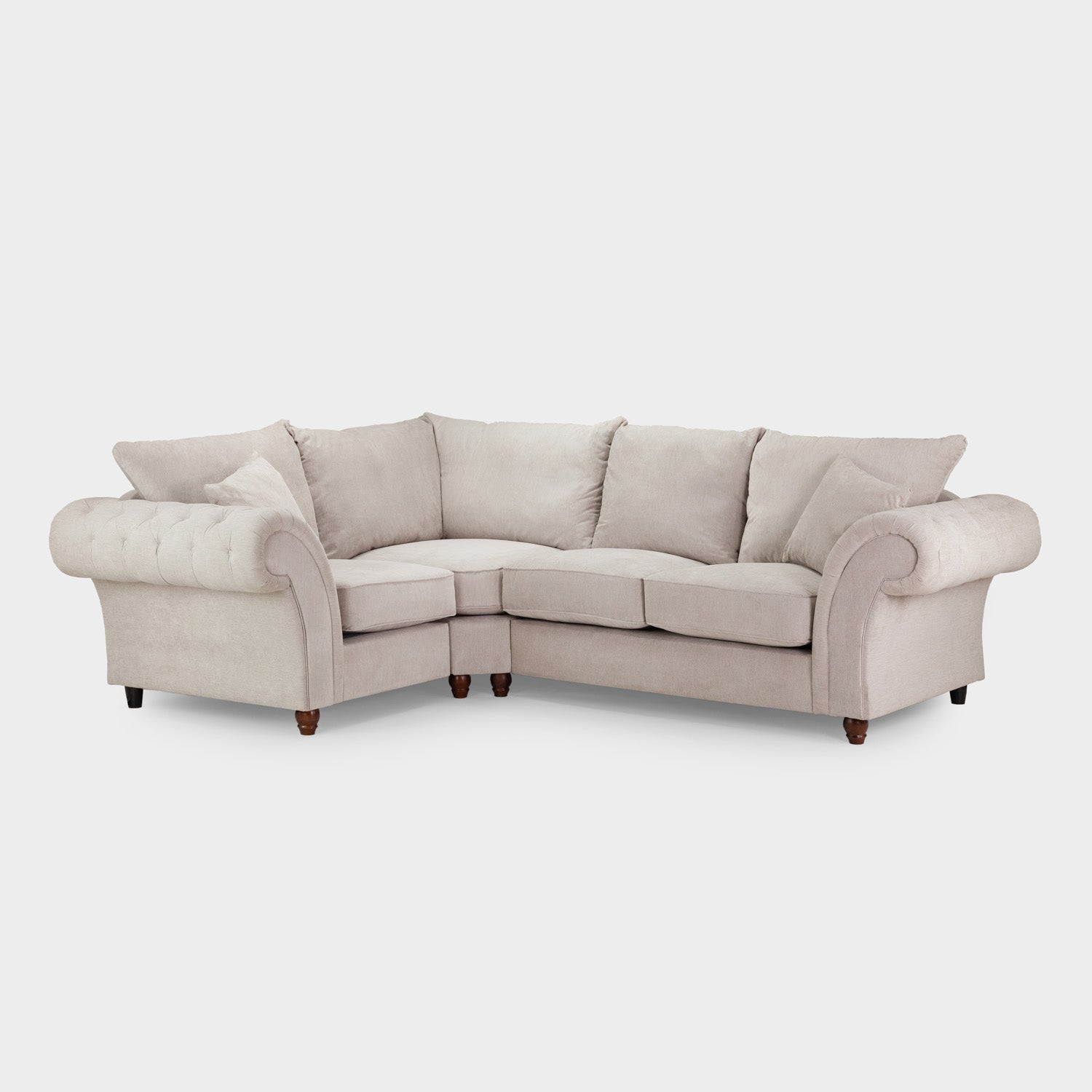 Sloanne Fullback Sofa Stone Left Hand Facing Corner