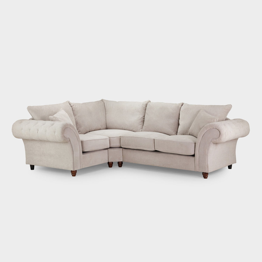 Windsor Fullback Sofa Stone Left Hand Facing Corner