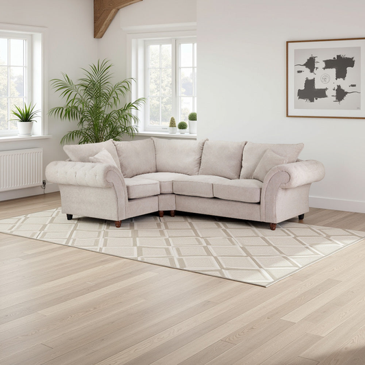 Sloanne Fullback Sofa Stone Left Hand Facing Corner