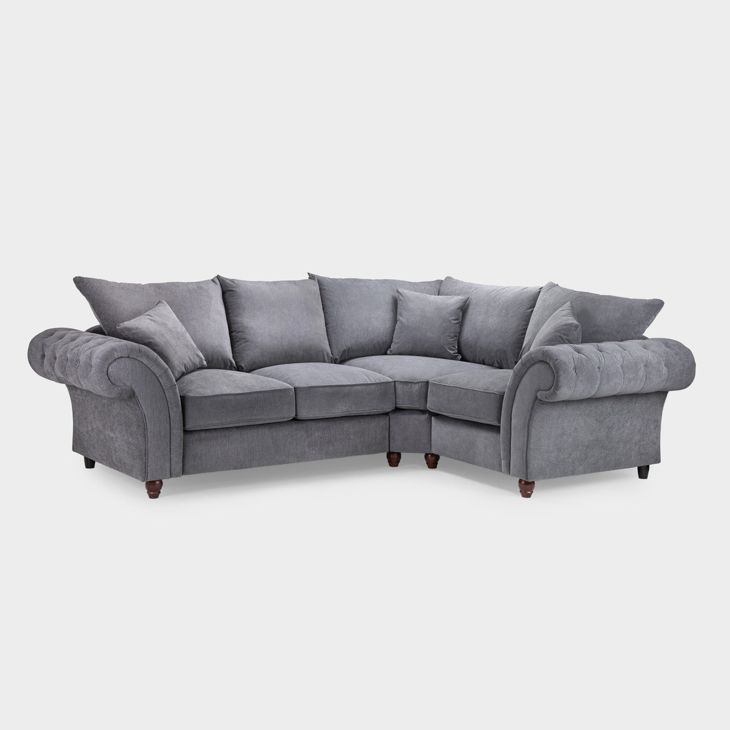 Windsor Fullback Sofa Grey Right Hand Facing Corner