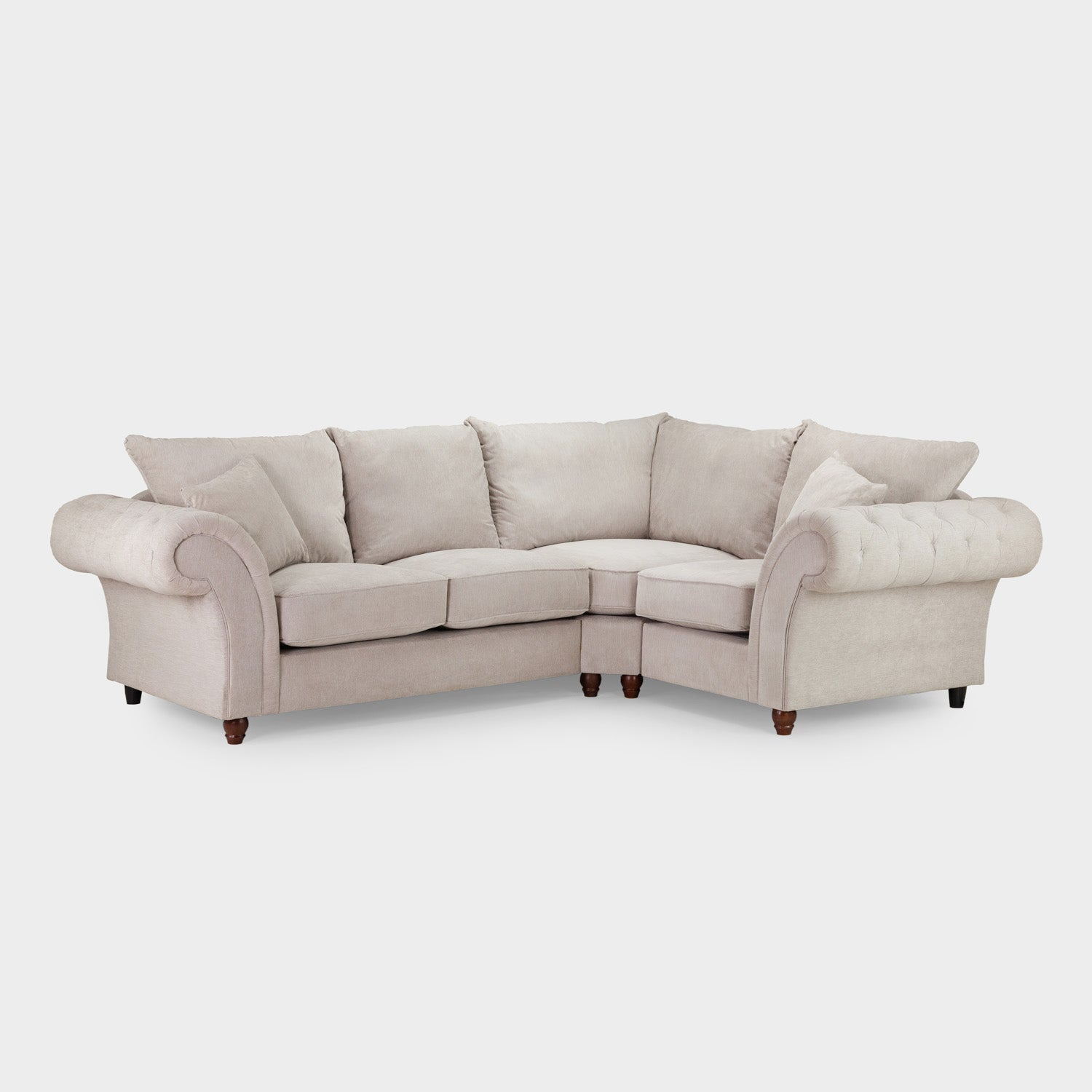 Sloanne Fullback Sofa Stone Right Hand Facing Corner