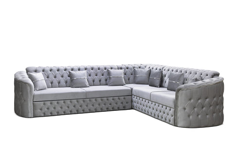 Konya Luxury Corner Sofa – Premium Deep-Button Design